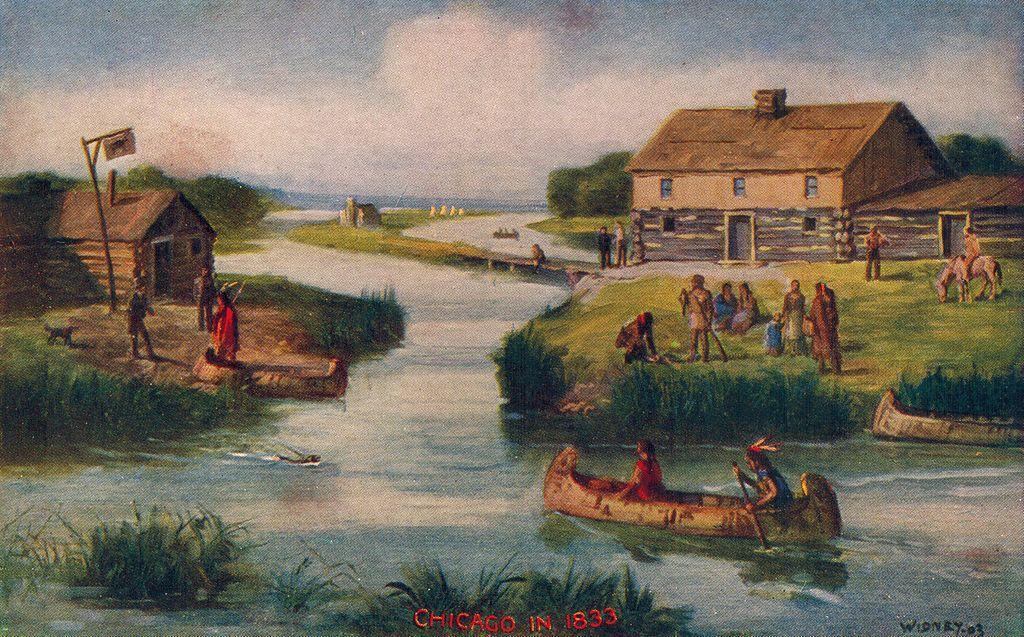 V roce 1833 bylo Chicago ještě malou osadou., zdroj: Wikimedia Commons