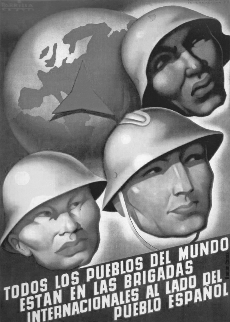 Poslední strana kalendáře na rok 2016, který vydalo (jako každoročně) Sdružení přátel mezinárodních brigád. Obrázek symbolizuje mezinárodní charakter španělské občanské války.