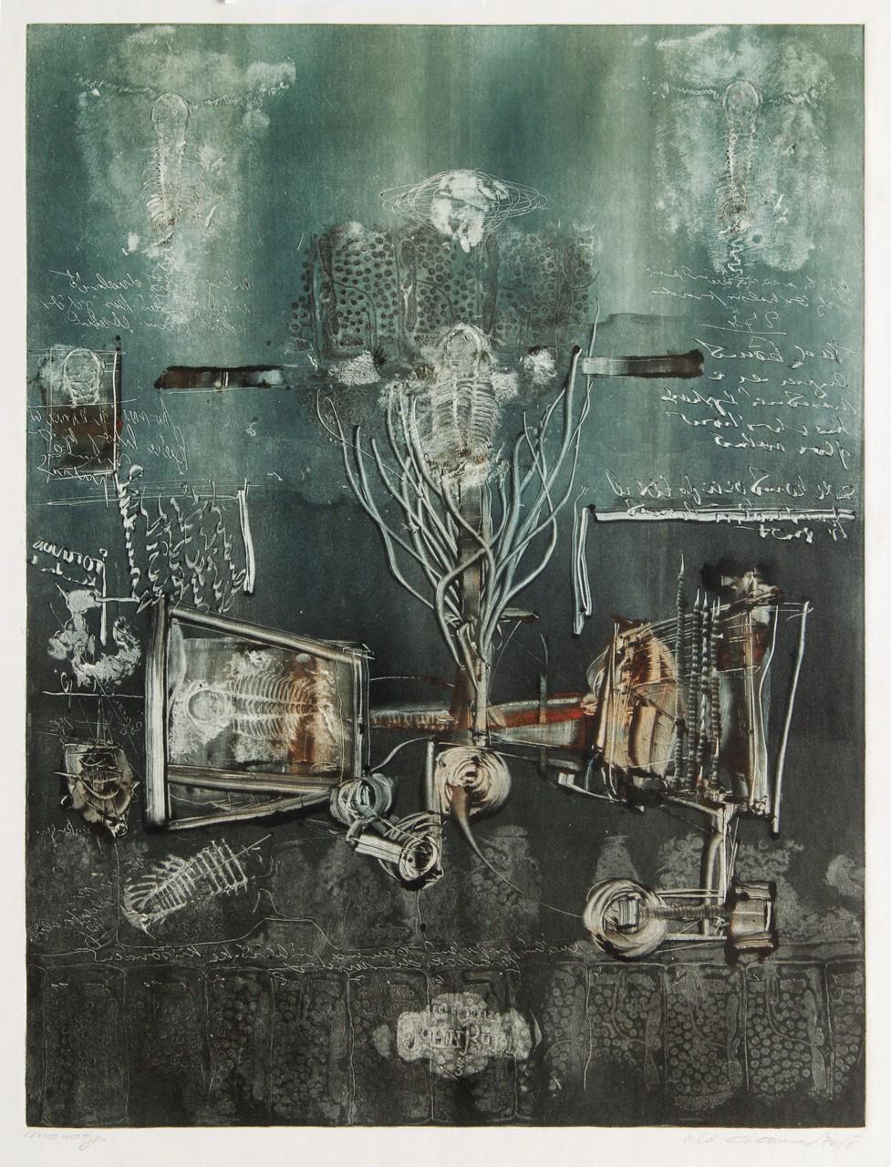 Oldřich Hamera: Ukřižování, 1975, monotyp