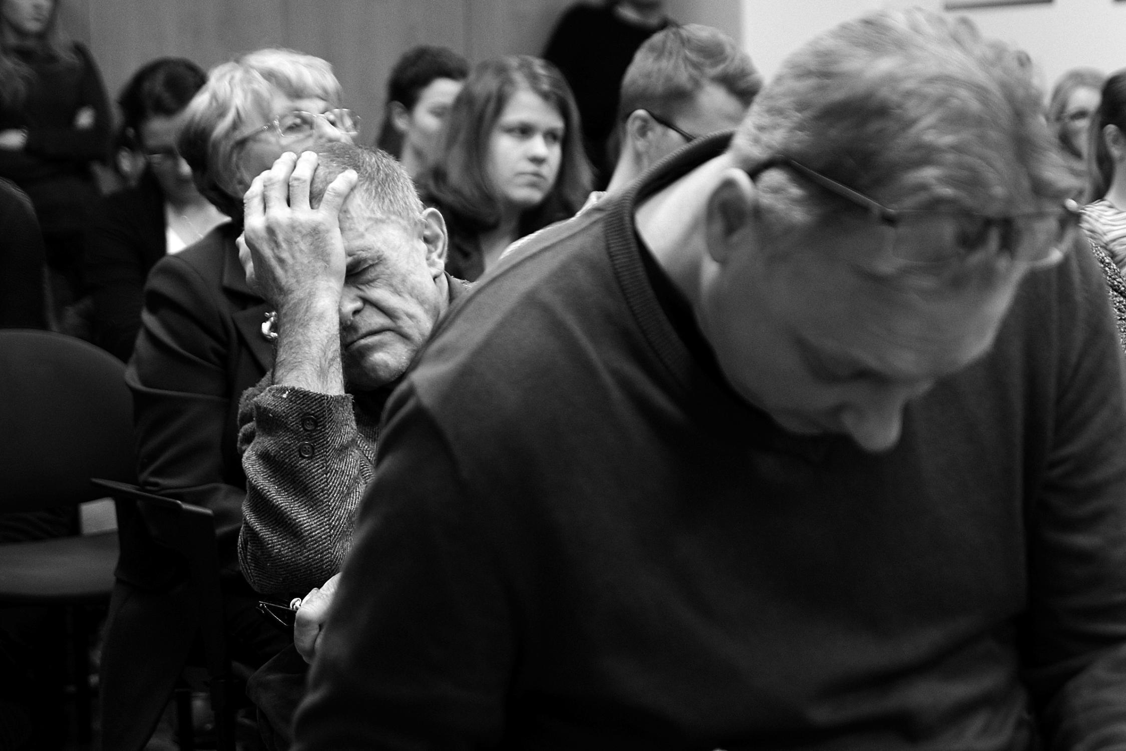 Posluchač diskuse bilancuje, foto: Ondřej Lipár