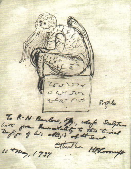 Cthulhu, náčrtek z roku 1934
