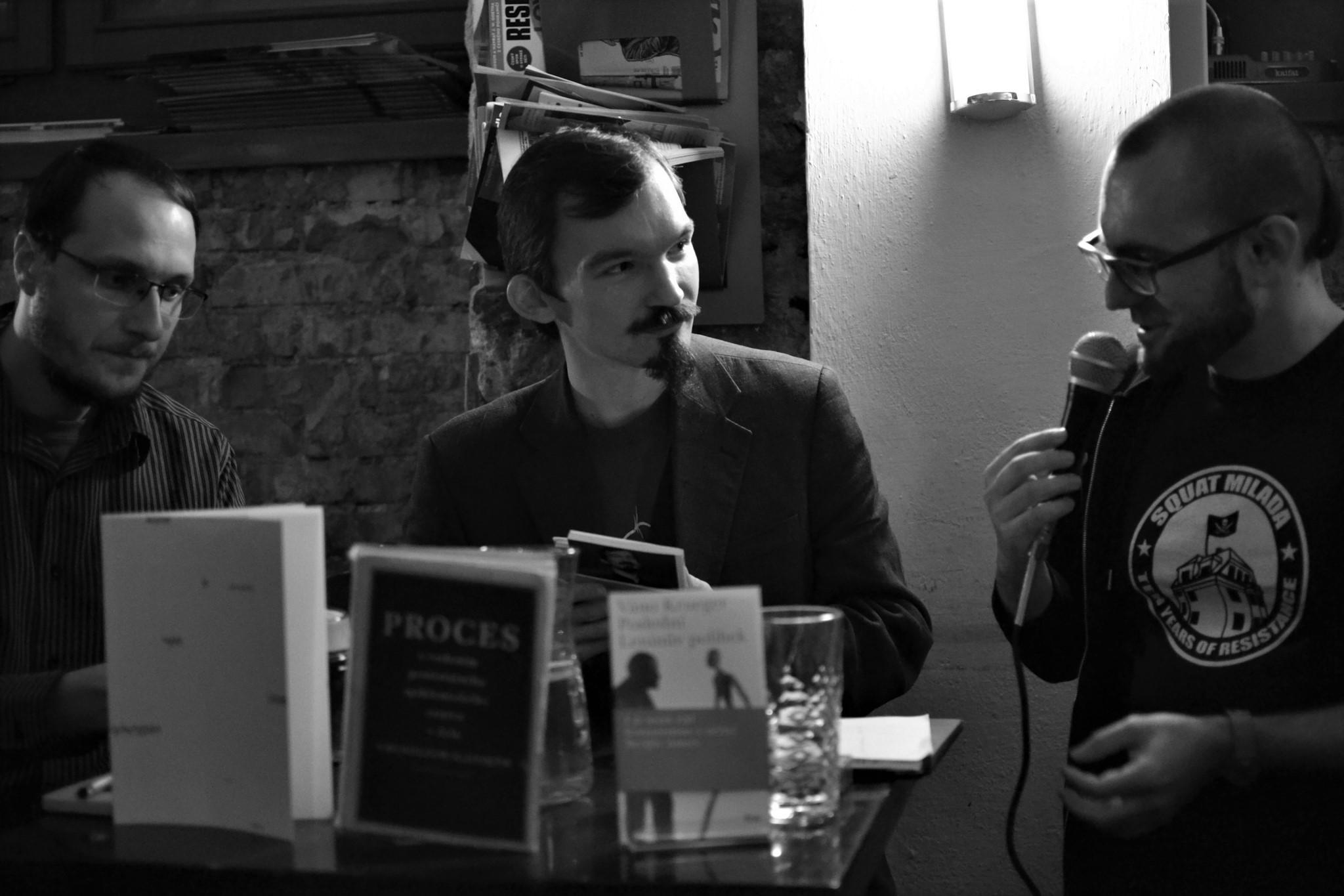 Váno Krueger na čtení v Café Fra, foto: Jitka Hanušová