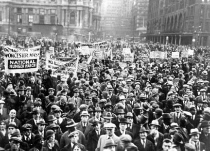 Demonstrace nezaměstnaných v roce 1929, foto: ČTK / Süddeutsche Zeitung Photo