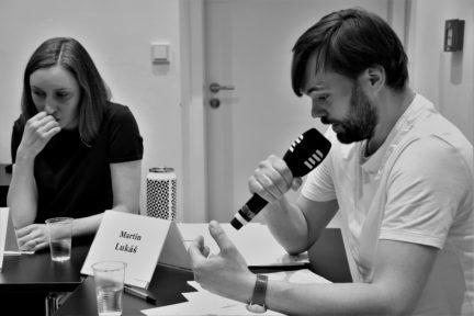 Diskutující Markéta Kittlová a moderátor První bilance 2019 Martin Lukáš, foto: Petr Nagy