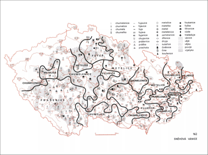 zdroj: Český jazykový atlas 2, 162 sněhová vánice