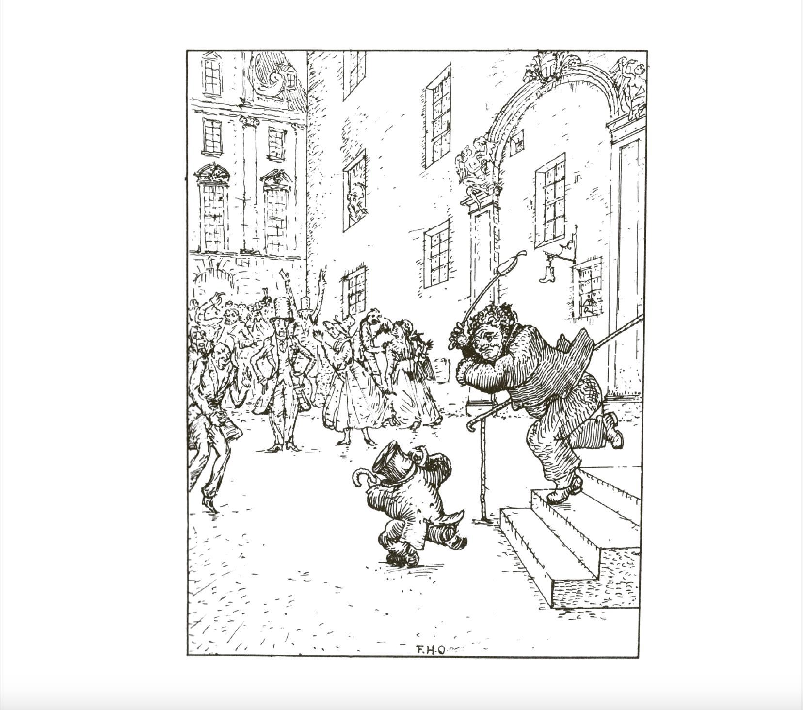 Nakladatelské Studio Rubato – ilustrace v knize „Pan Děsikůň v růžové pavučině“.