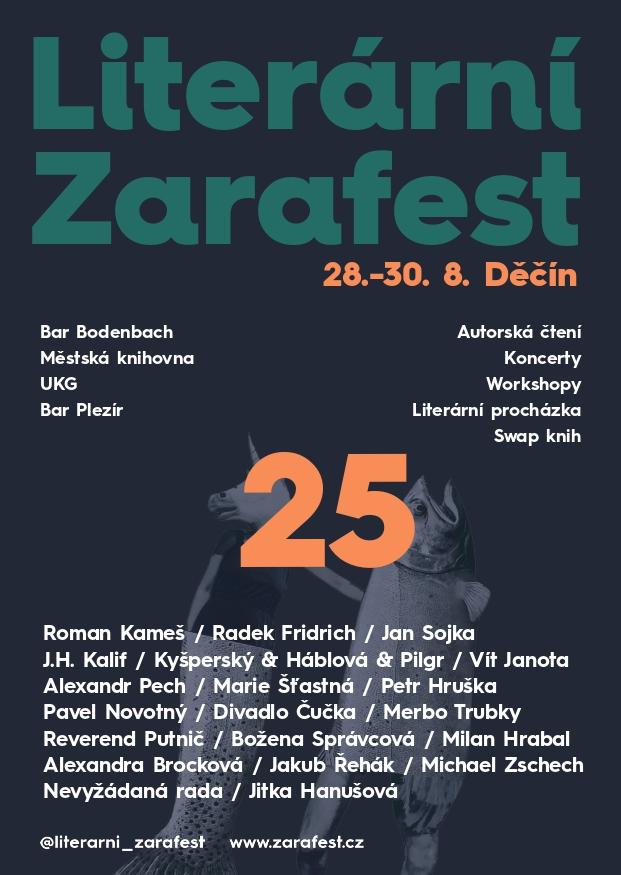 Literární festival Zarafest (plakát k letošnímu 25. ročníku)