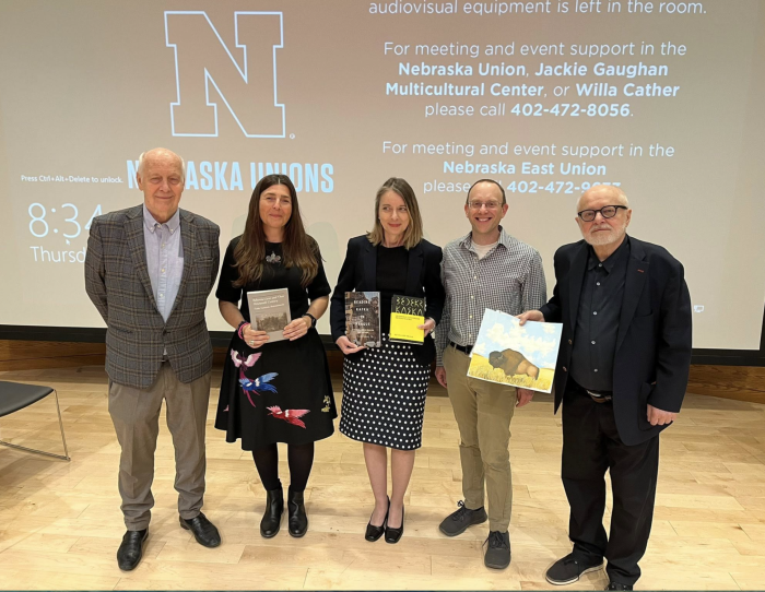 Jaroslav Olša, Czech Workshop, UN-Lincoln, Nebraska, 2026, zleva Jacques Rupnik, Hana Waisserová, Veronika Tuckerová, Ari Kohen, Jindřich Toman