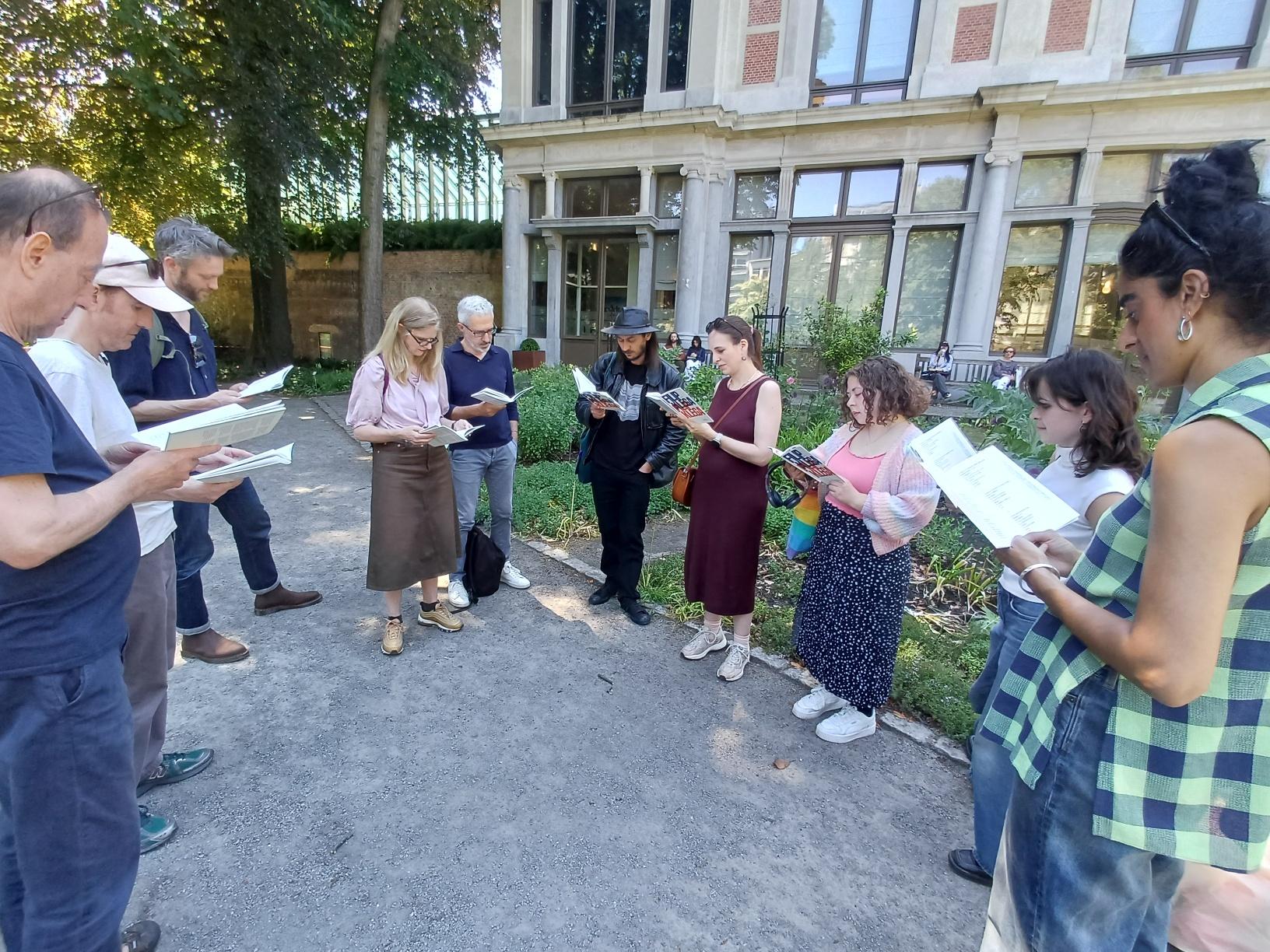 Čtení v zahradě Rubensova domu, foto Sieglinde Vanhaezebrouck